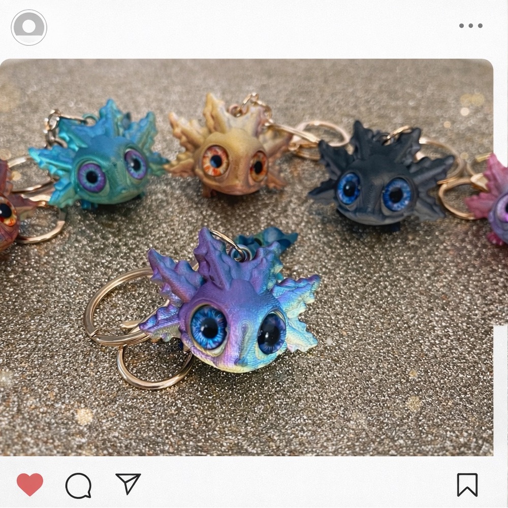 Axoloti 3D printed key chains